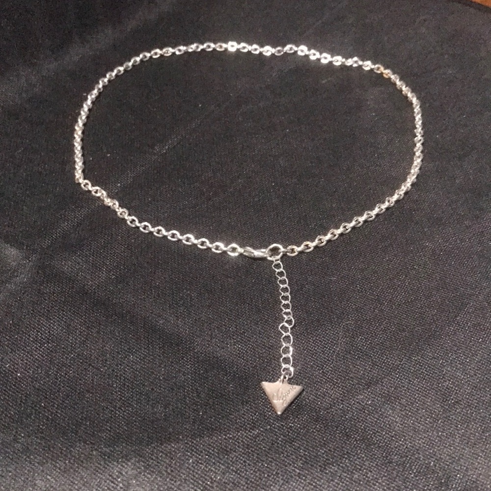 Simple Basic Guess Necklace With Triangle Silver - image 1